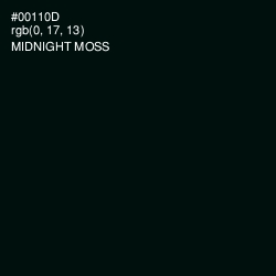 #00110D - Midnight Moss Color Image